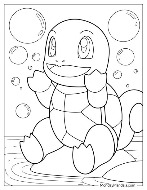 squirtle coloring page|Squirtle Coloring Pages (Free Printable PDF)